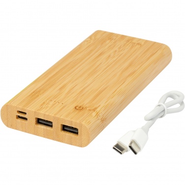 Logo trade promotional gifts picture of: Tulda 10.000 mAh bamboo power bank