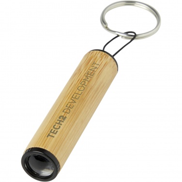 Logotrade promotional product image of: Cane bamboo key ring with light