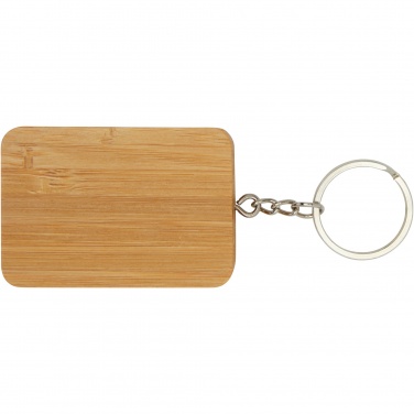 Logotrade promotional giveaway picture of: Reel 6-in-1 retractable bamboo key ring charging cable