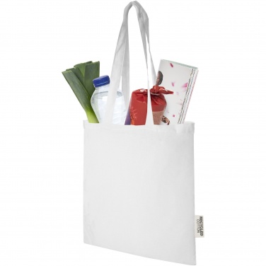 Logo trade business gift photo of: Madras 140 g/m2 GRS recycled cotton tote bag 7L