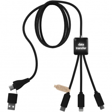 Logo trade promotional giveaway photo of: SCX.design C45 5-in-1 rPET charging cable with data transfer