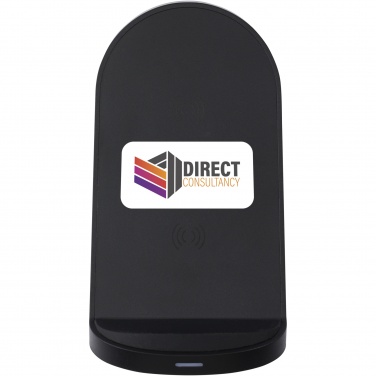 Logotrade promotional giveaways photo of: Loop 15W dual coil RCS recycled plastic wireless charging stand