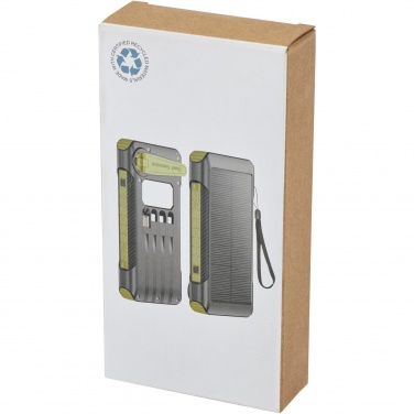 Logotrade promotional items photo of: Soldy 10.000 mAh RCS recycled plastic solar dynamo power bank 