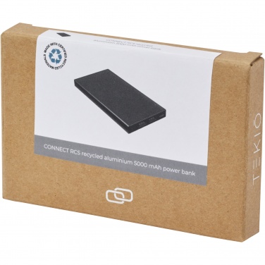 Logotrade promotional gift picture of: Connect 5000 mAh recycled aluminium power bank