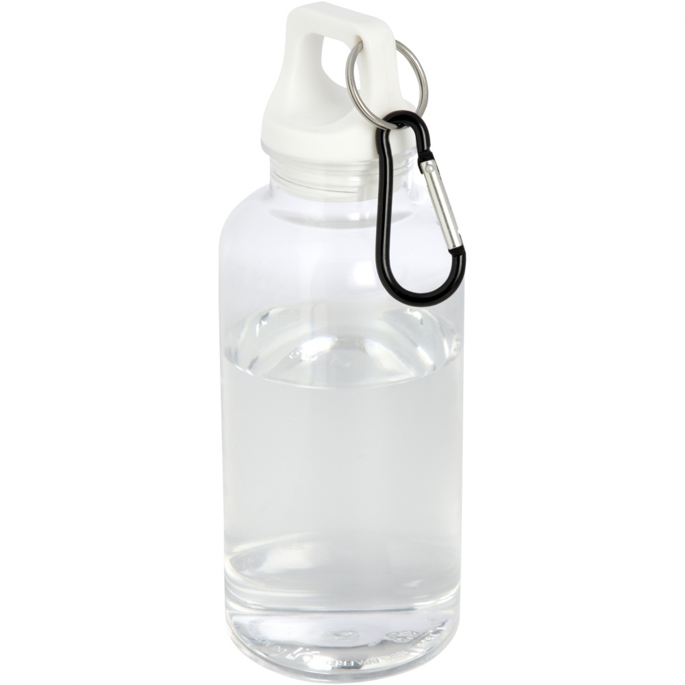 Logotrade promotional items photo of: Oregon 400 ml RCS certified recycled plastic water bottle with carabiner