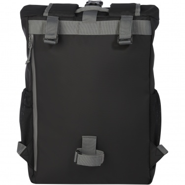 Logotrade promotional gift picture of: Aqua 15" GRS recycled water resistant roll-top bike bag 20L