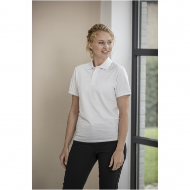 Logo trade promotional gift photo of: Emerald short sleeve unisex Aware™ recycled polo