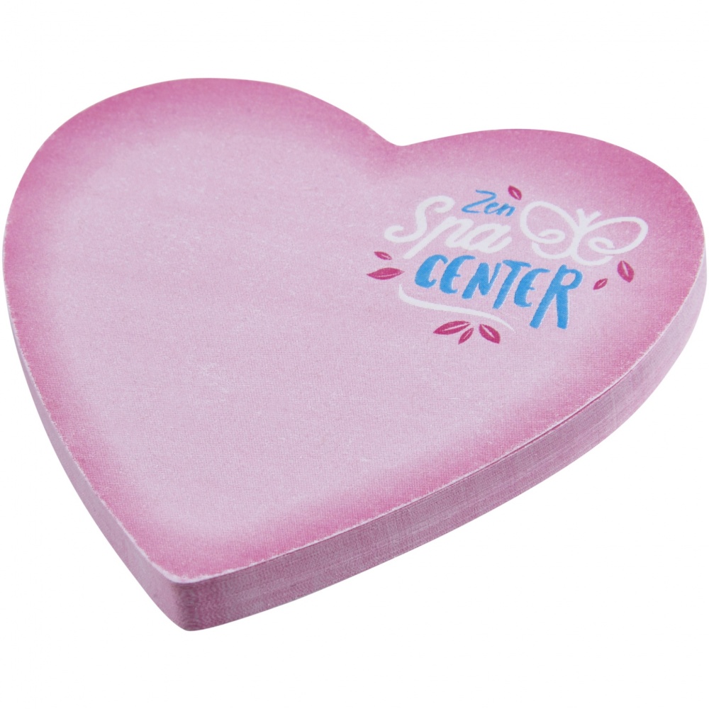 Logotrade promotional gift picture of: Sticky-Mate® heart-shaped recycled sticky notes