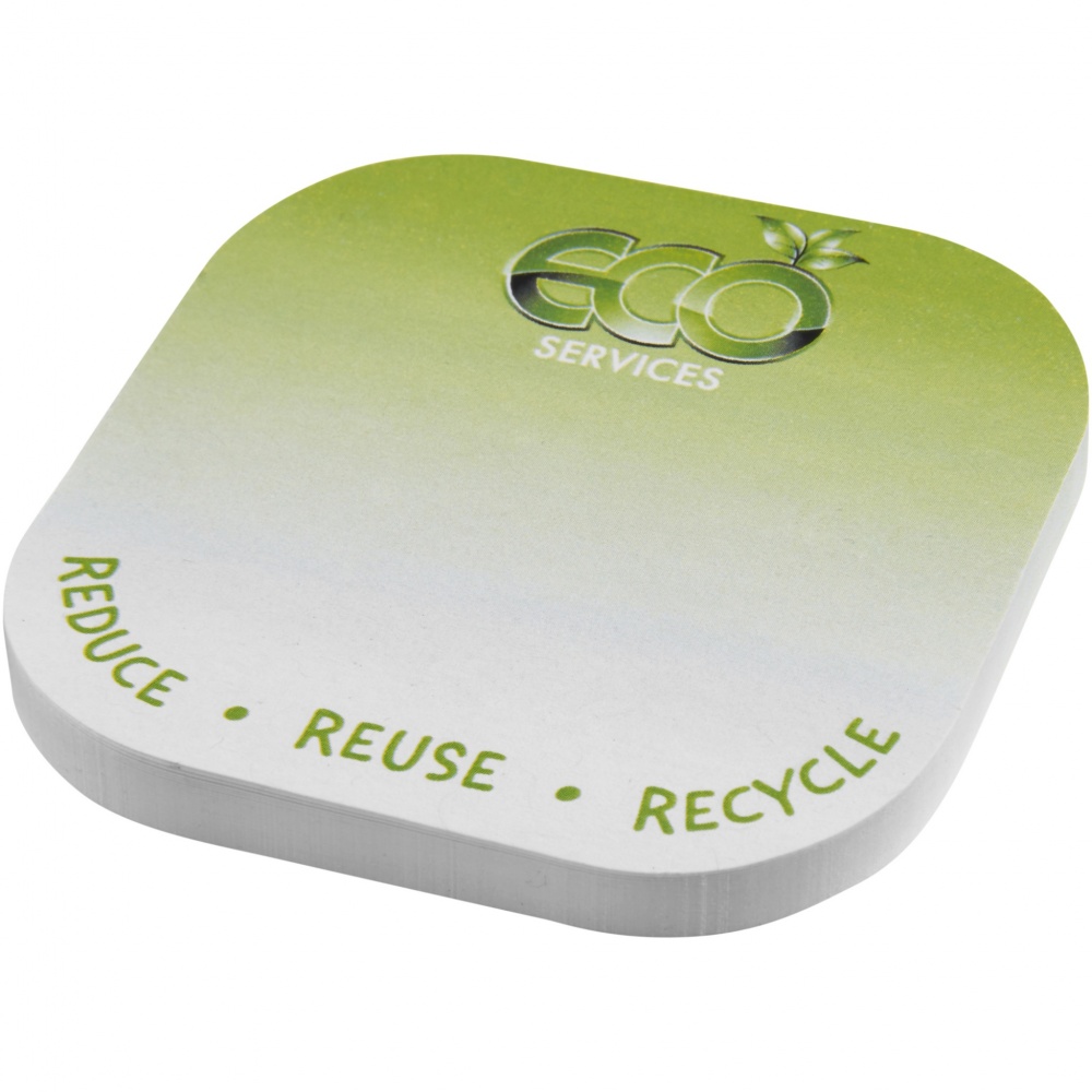 Logo trade promotional items image of: Sticky-Mate® square-shaped recycled sticky notes with rounded corners