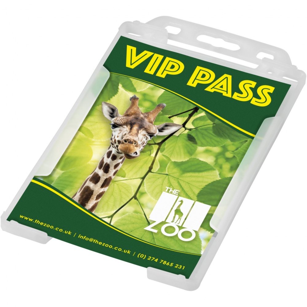 Logo trade promotional products image of: Pierre recycled plastic card holder 