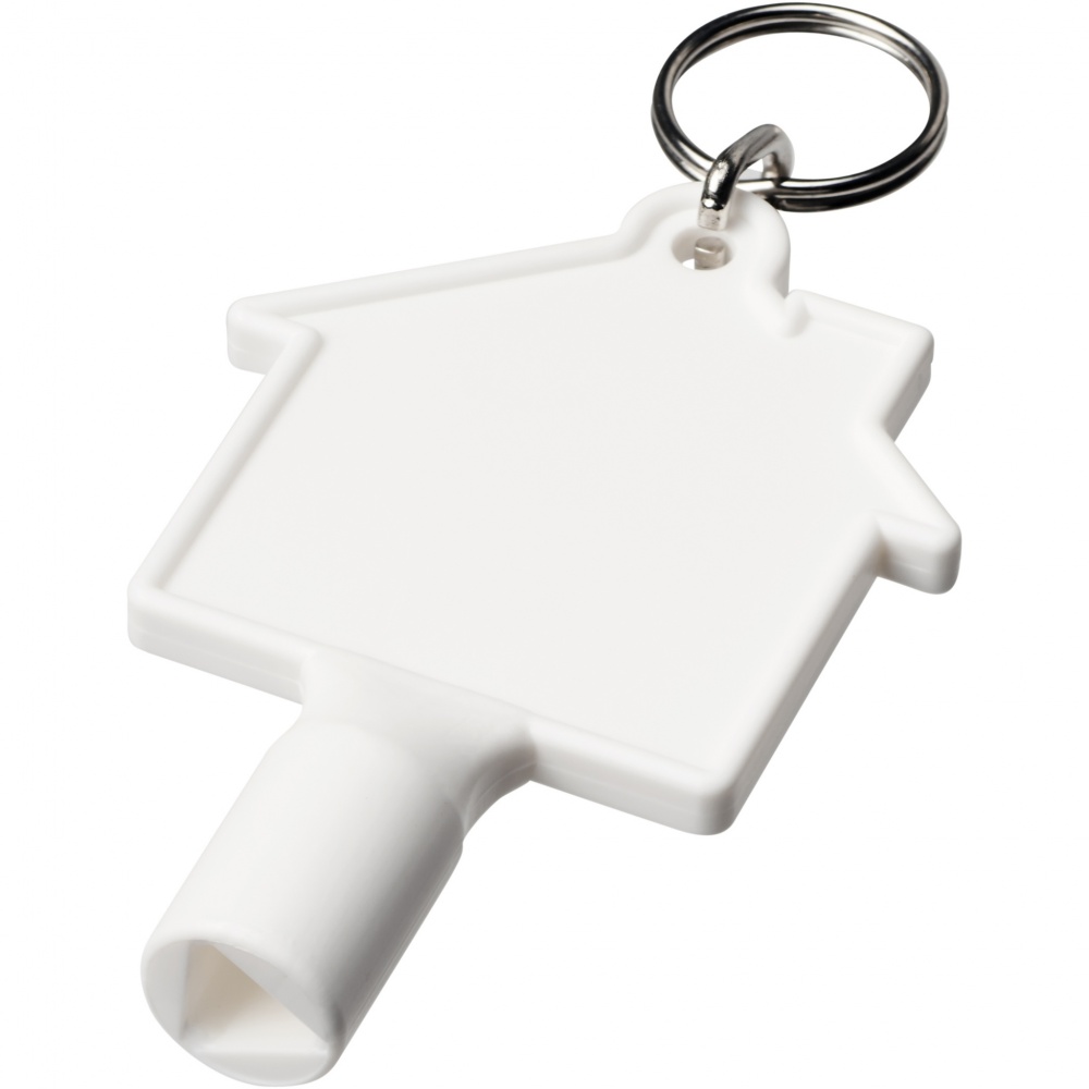 Logotrade promotional gift image of: Maximilian house-shaped recycled utility key keychain