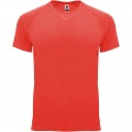 Bahrain short sleeve men's sports t-shirt, Fluor Coral