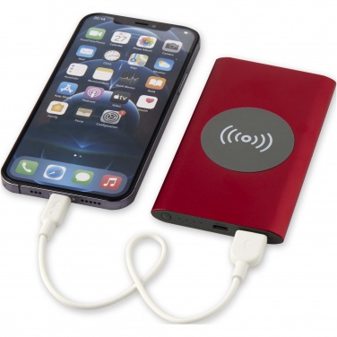 Logotrade promotional merchandise image of: Juice 4000 mAh Type-C recycled aluminium wireless power bank 