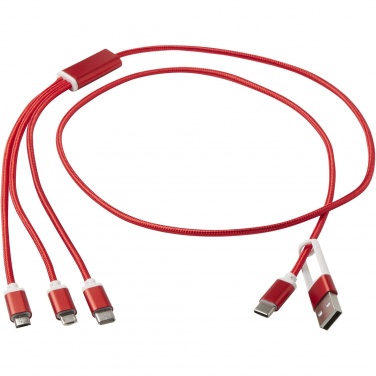 Logotrade promotional gift image of: Versatile 5-1 recycled aluminium charging cable