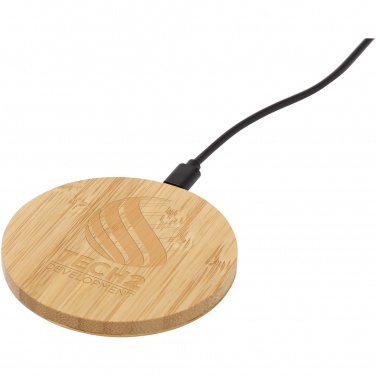 Logo trade promotional merchandise photo of: Essence 15W bamboo wireless charging pad