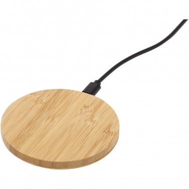 Logo trade business gift photo of: Essence 15W bamboo wireless charging pad