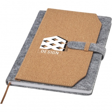 Logotrade advertising product image of: Viviana A5 recycled felt and cork notebook