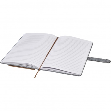 Logo trade promotional products image of: Viviana A5 recycled felt and cork notebook