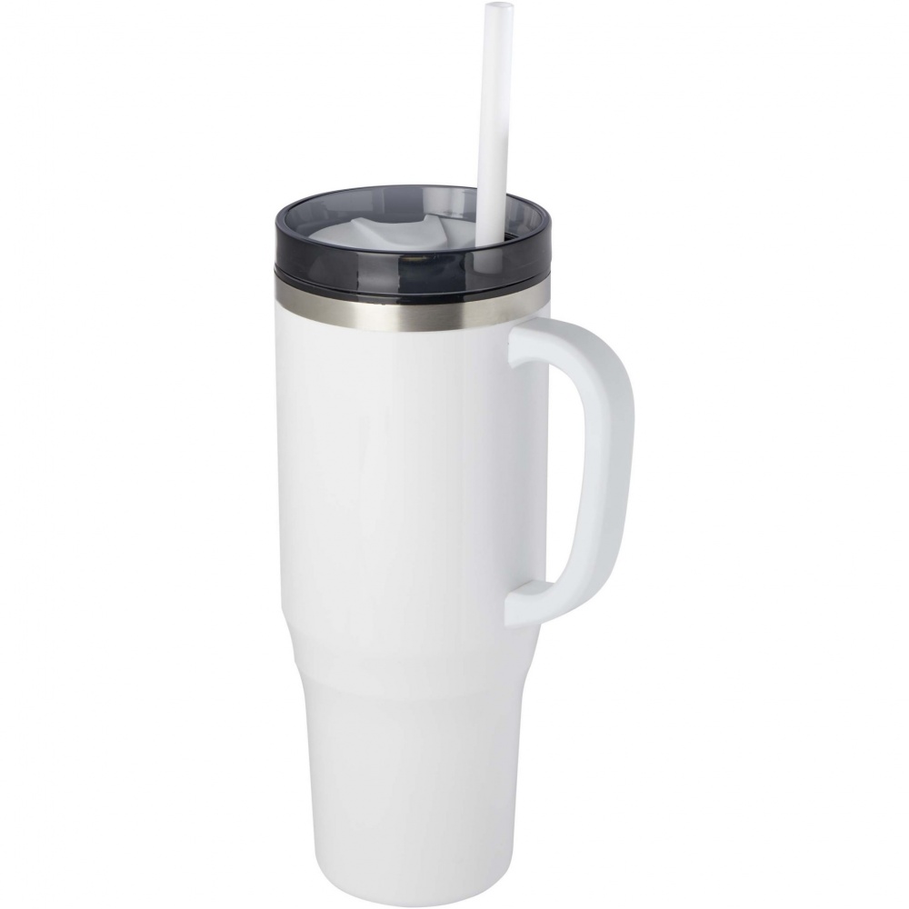 Logo trade promotional gifts image of: Melbourne 1200 ml RCS certified insulated tumbler with straw