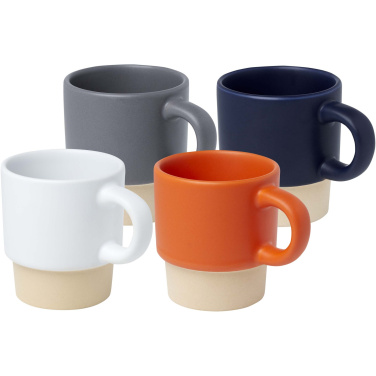 Logo trade advertising products picture of: Olympia 130 ml stackable expresso cup with clay bottom