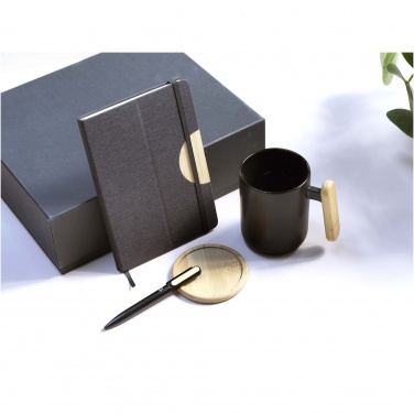 Logo trade advertising products image of: Laura A5 hard cover notebook and ballpoint pen gift set