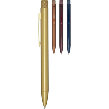 Logo trade advertising product photo of: Beatriz recycled brass ballpoint pen