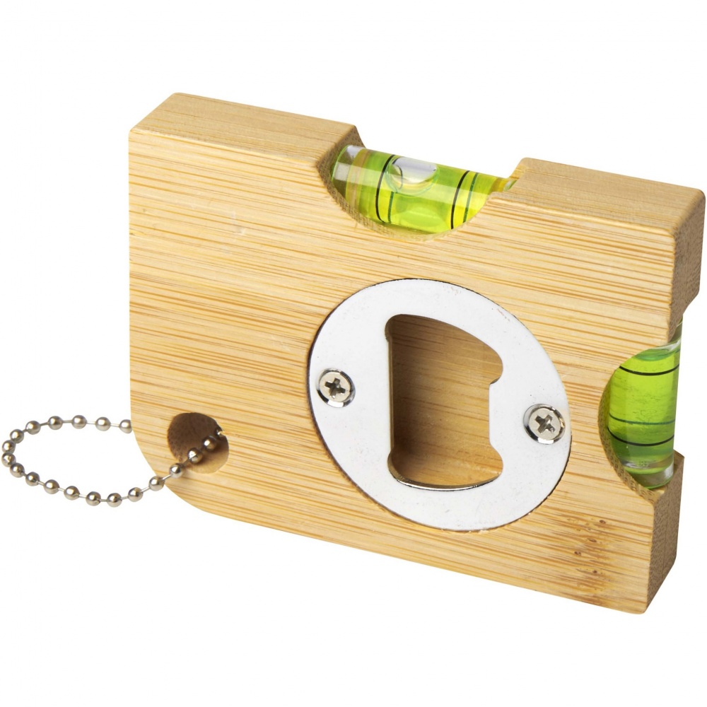 Logo trade promotional gifts image of: Levo bamboo bottle opener with level 