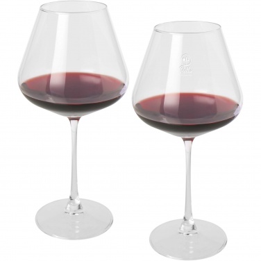 Logo trade business gifts image of: Rosso 2-piece wine glass set 