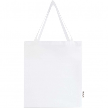 Logo trade promotional merchandise picture of: Madras 140 g/m² GRS recycled cotton gusset tote bag