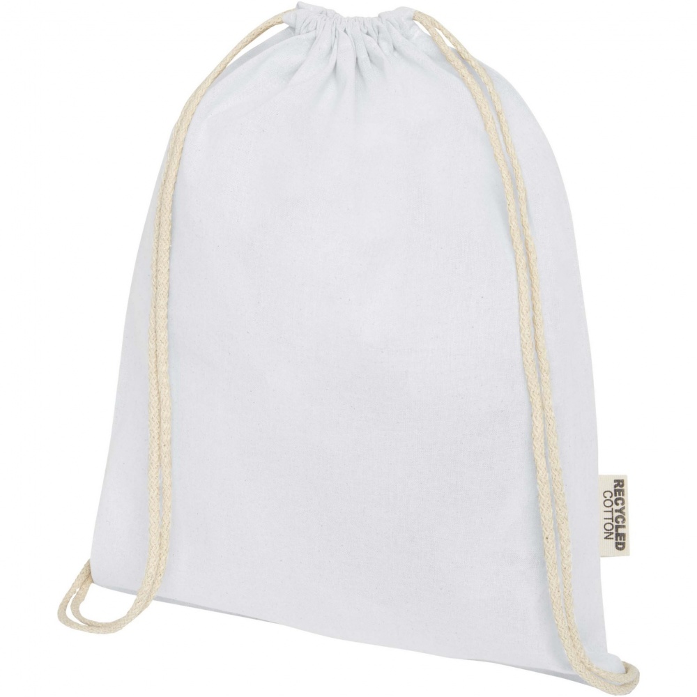 Logotrade advertising products photo of: Oregon 140 g/m² GRS recycled cotton drawstring bag