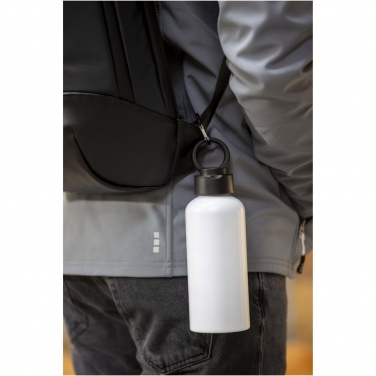 Logotrade promotional giveaway image of: Trinity 600 ml RCS certified recycled aluminium water bottle with RPET lid
