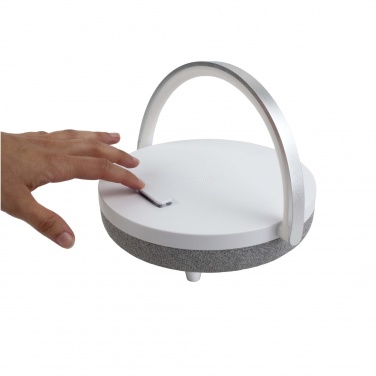 Logotrade promotional gift image of: Prixton 4-in-1 10W Bluetooth® speaker with LED light and wireless charging base