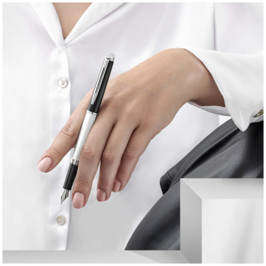 Logo trade promotional products picture of: Hemisphere colour blocking fountain pen with palladium trim