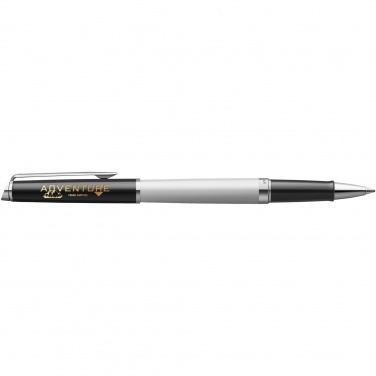 Logotrade promotional gift image of: Hemisphere colour blocking rollerball pen with palladium trim