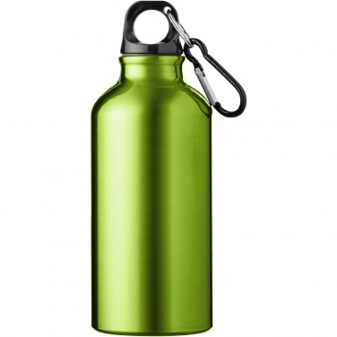 Logo trade promotional items picture of: Oregon 400 ml aluminium water bottle with carabiner