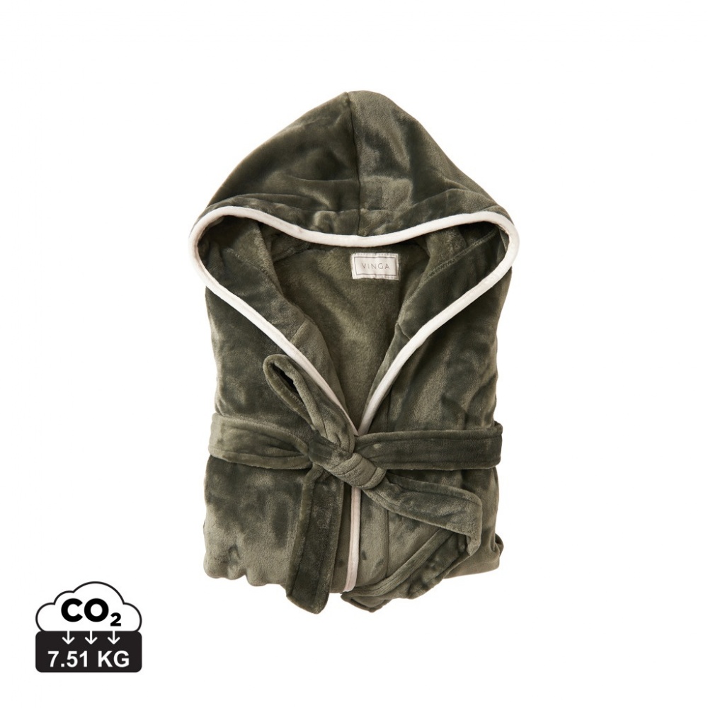 Logo trade advertising products image of: VINGA Louis luxury plush GRS RPET robe size S-M