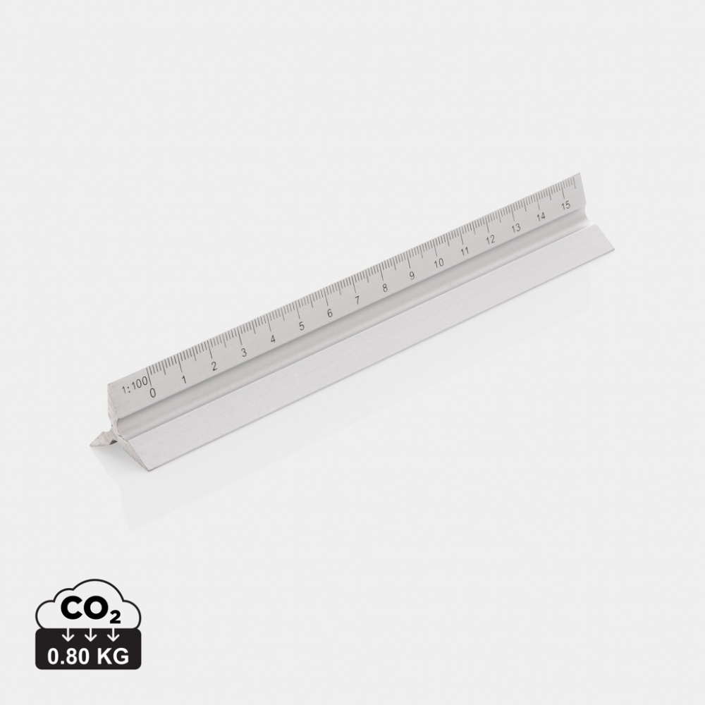 Logotrade promotional giveaway image of: 15cm. Aluminum triangular ruler