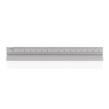 Logo trade promotional products image of: 15cm. Aluminum triangular ruler