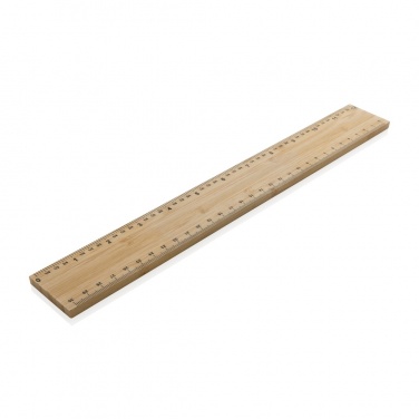 Logo trade promotional gift photo of: Timberson extra thick 30cm double sided bamboo ruler