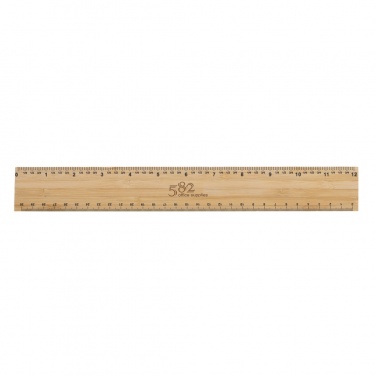 Logo trade promotional merchandise picture of: Timberson extra thick 30cm double sided bamboo ruler