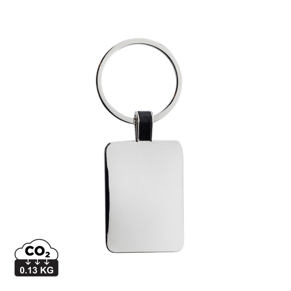 Logo trade advertising products image of: RCS recycled zinc alloy rectangle keyring