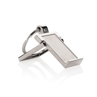 Logo trade business gift photo of: RSC recycled zinc alloy phone stand keychain