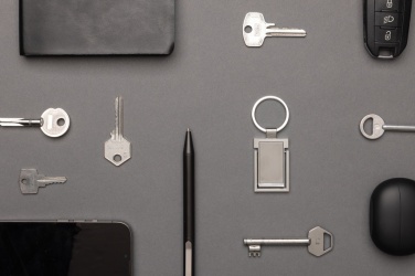 Logotrade promotional gifts photo of: RSC recycled zinc alloy phone stand keychain