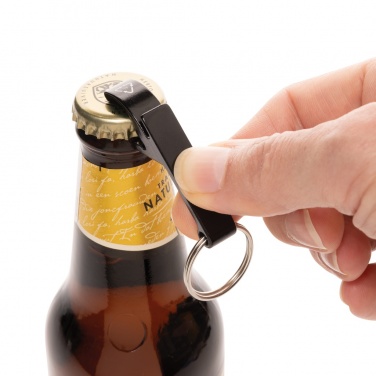 Logo trade promotional merchandise photo of: RCS recycled aluminum bottle and can opener