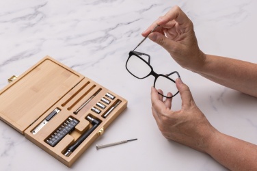 Logo trade promotional giveaways picture of: Carvine 21 pcs bamboo tool set