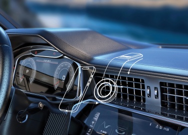 Logo trade promotional products image of: DriveGrip RCS recycled plastic universal magnetic car holder