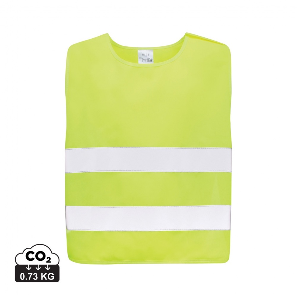 Logo trade promotional item photo of: GRS recycled PET high-visibility safety vest 7-12 years