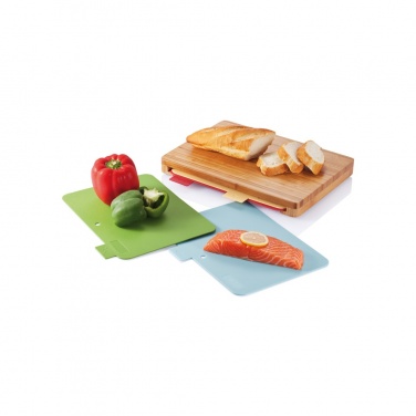 Logo trade advertising products picture of: Cutting board with 4pcs hygienic boards