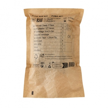Logo trade promotional product photo of: RCS recycled nubuck PU pouch first aid set mailable
