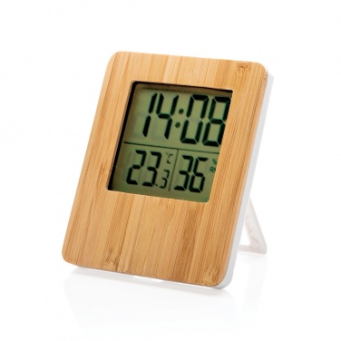 Logo trade promotional item photo of: Bamboo weather station